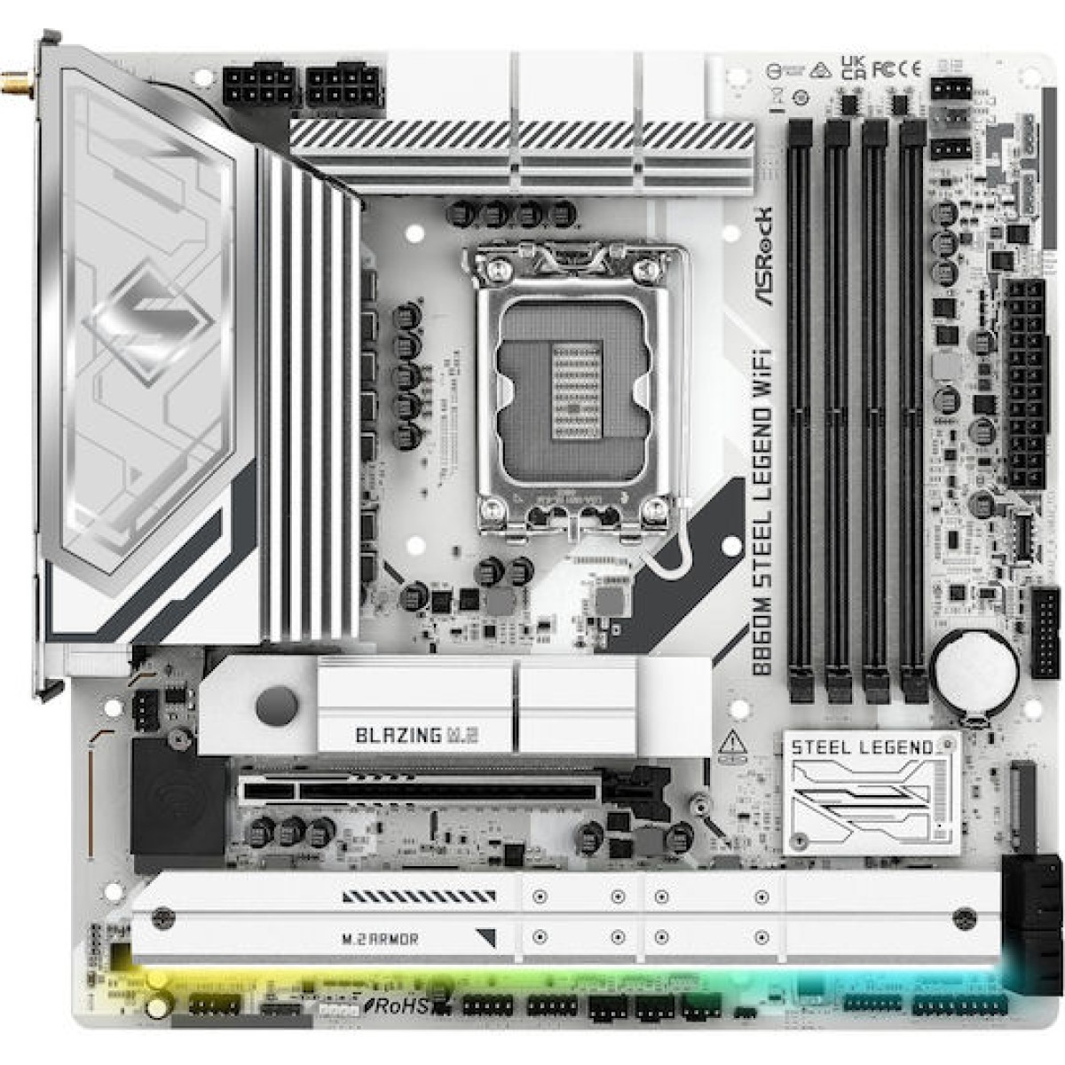 ASRock B860M Steel Legend WiFi Motherboard Micro ATX με Intel 1851 Socket 90-MXBQF0-A0UAYZ