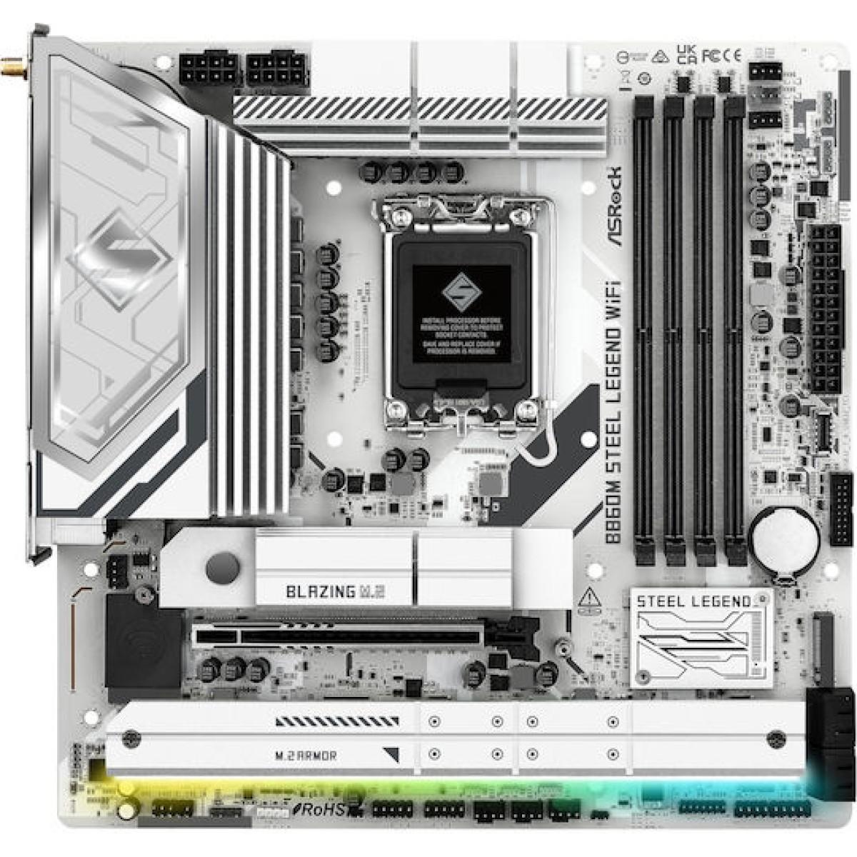 ASRock B860M Steel Legend WiFi Motherboard Micro ATX με Intel 1851 Socket 90-MXBQF0-A0UAYZ