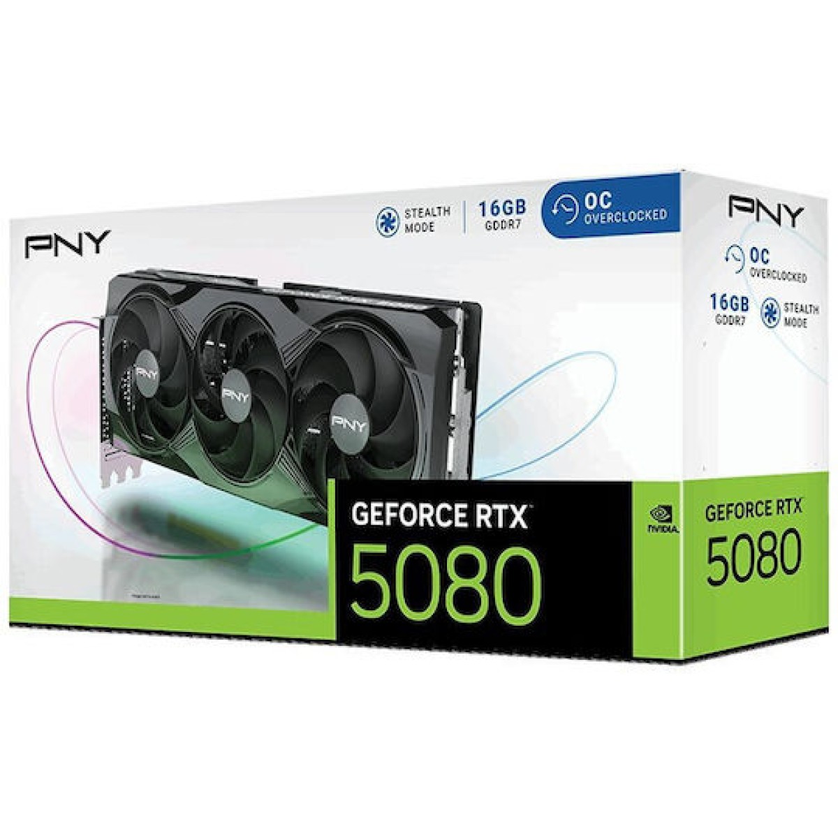PNY GeForce RTX 5080 16GB GDDR7 Overclocked Triple Fan Κάρτα Γραφικών
