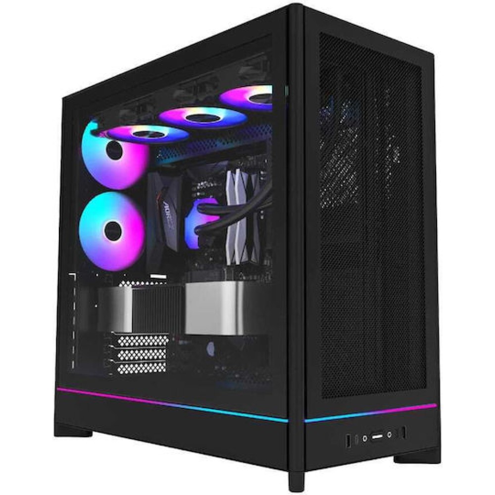 Montech HS01 PRO Gaming Midi Tower Κουτί Υπολογιστή με RGB Φωτισμό Μαύρο