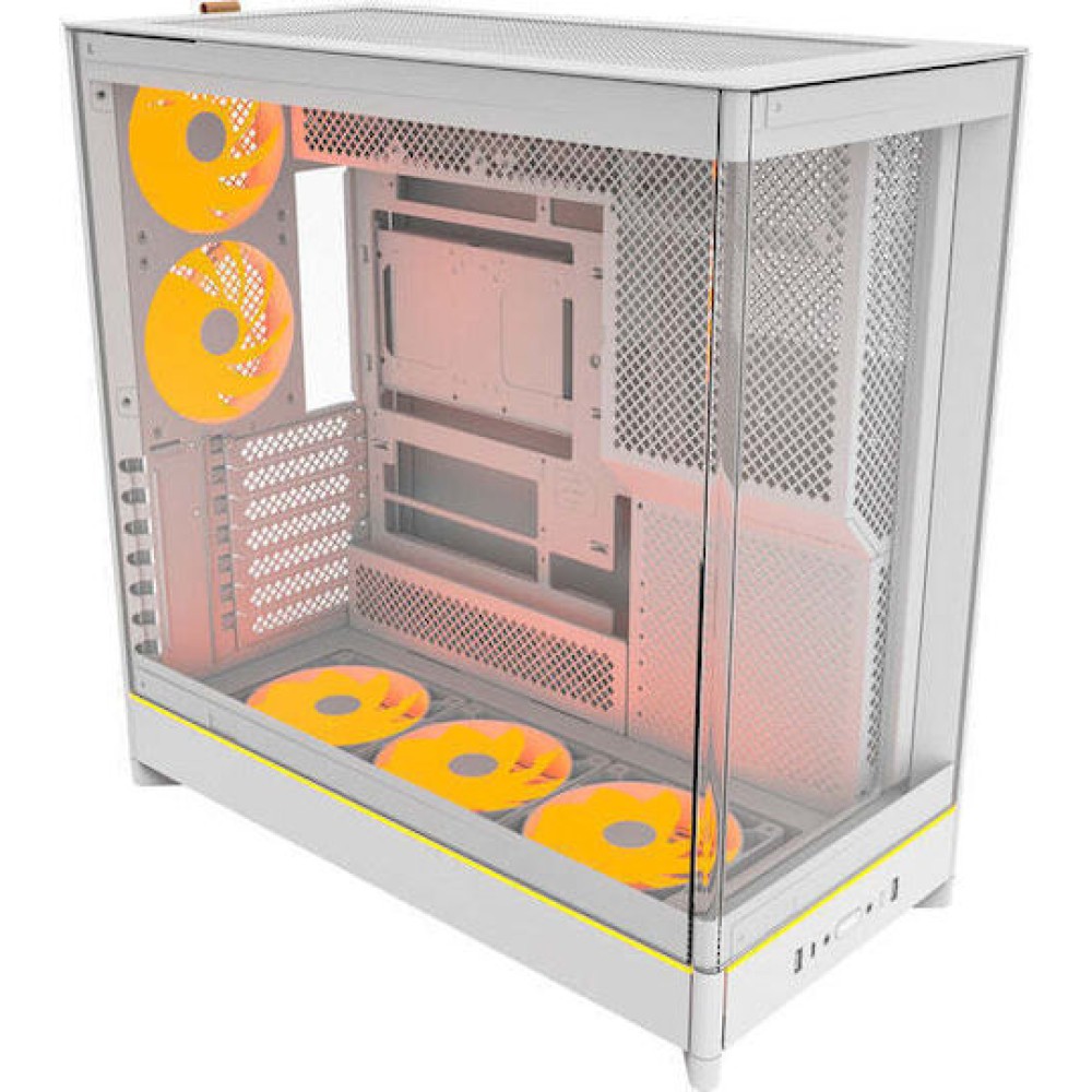 Montech HS02 PRO Gaming Midi Tower Κουτί Υπολογιστή με RGB Φωτισμό Λευκό