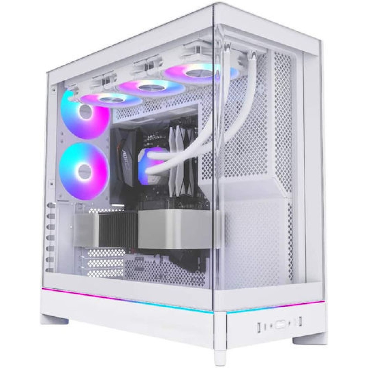 Montech HS02 PRO Gaming Midi Tower Κουτί Υπολογιστή με RGB Φωτισμό Λευκό