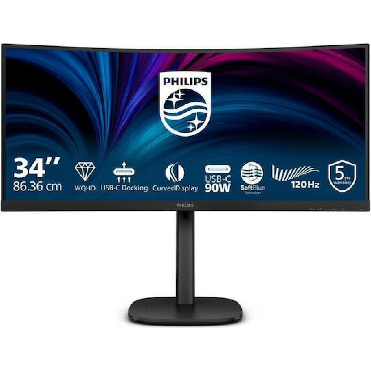 Philips 34B2U3600C Ultrawide VA Curved Monitor 34