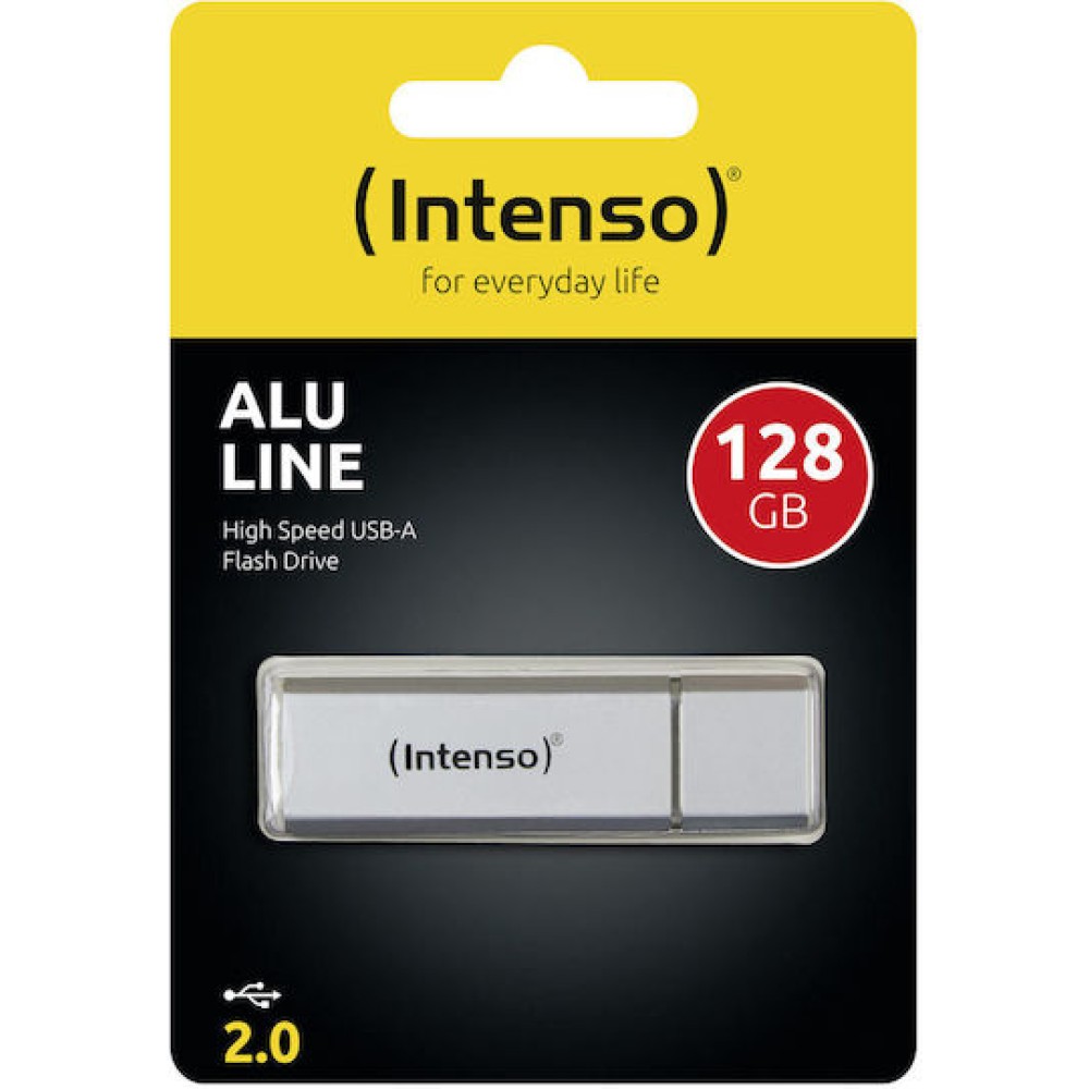 Intenso Alu Line 128GB USB 2.0 Stick Ασημί