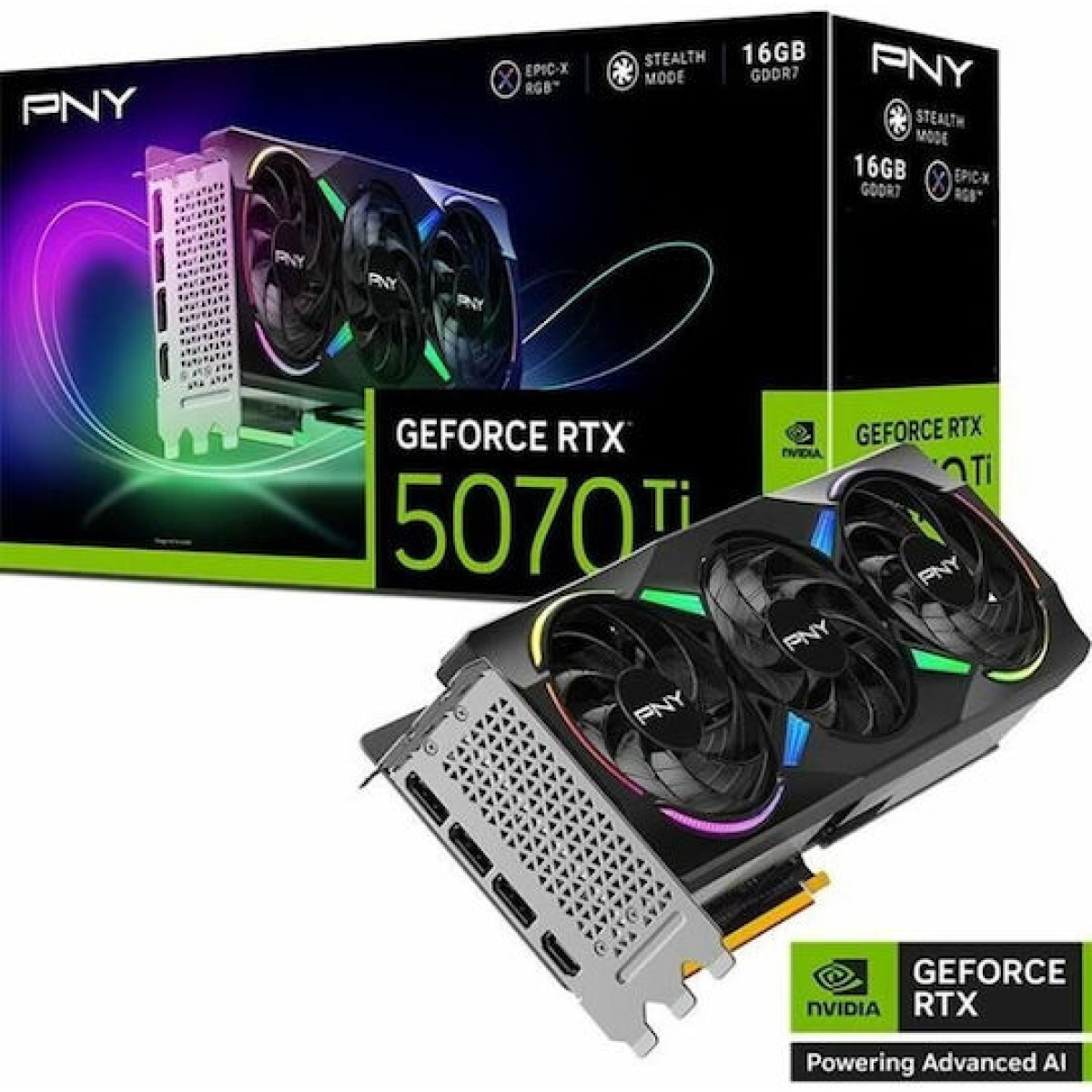 PNY GeForce RTX 5070 Ti 16GB GDDR7 OC Triple Fan Κάρτα Γραφικών
