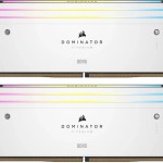 Corsair Dominator Titanium RGB XMP White DDR5 32GB RAM με 2x16GB Modules και Ταχύτητα 7200 για Desktop