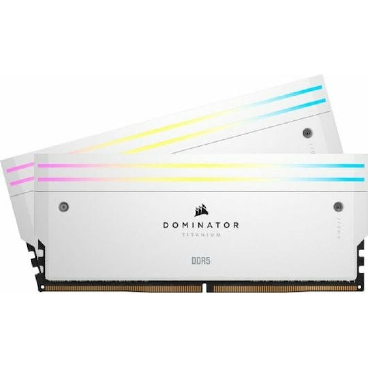 Corsair Dominator Titanium RGB XMP White DDR5 32GB RAM με 2x16GB Modules και Ταχύτητα 7200 για Desktop