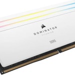 Corsair Dominator Titanium RGB XMP White DDR5 32GB RAM με 2x16GB Modules και Ταχύτητα 7200 για Desktop