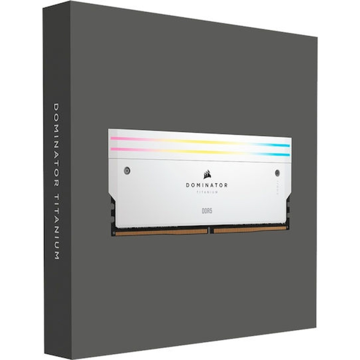 Corsair Dominator Titanium RGB XMP White DDR5 32GB RAM με 2x16GB Modules και Ταχύτητα 7200 για Desktop