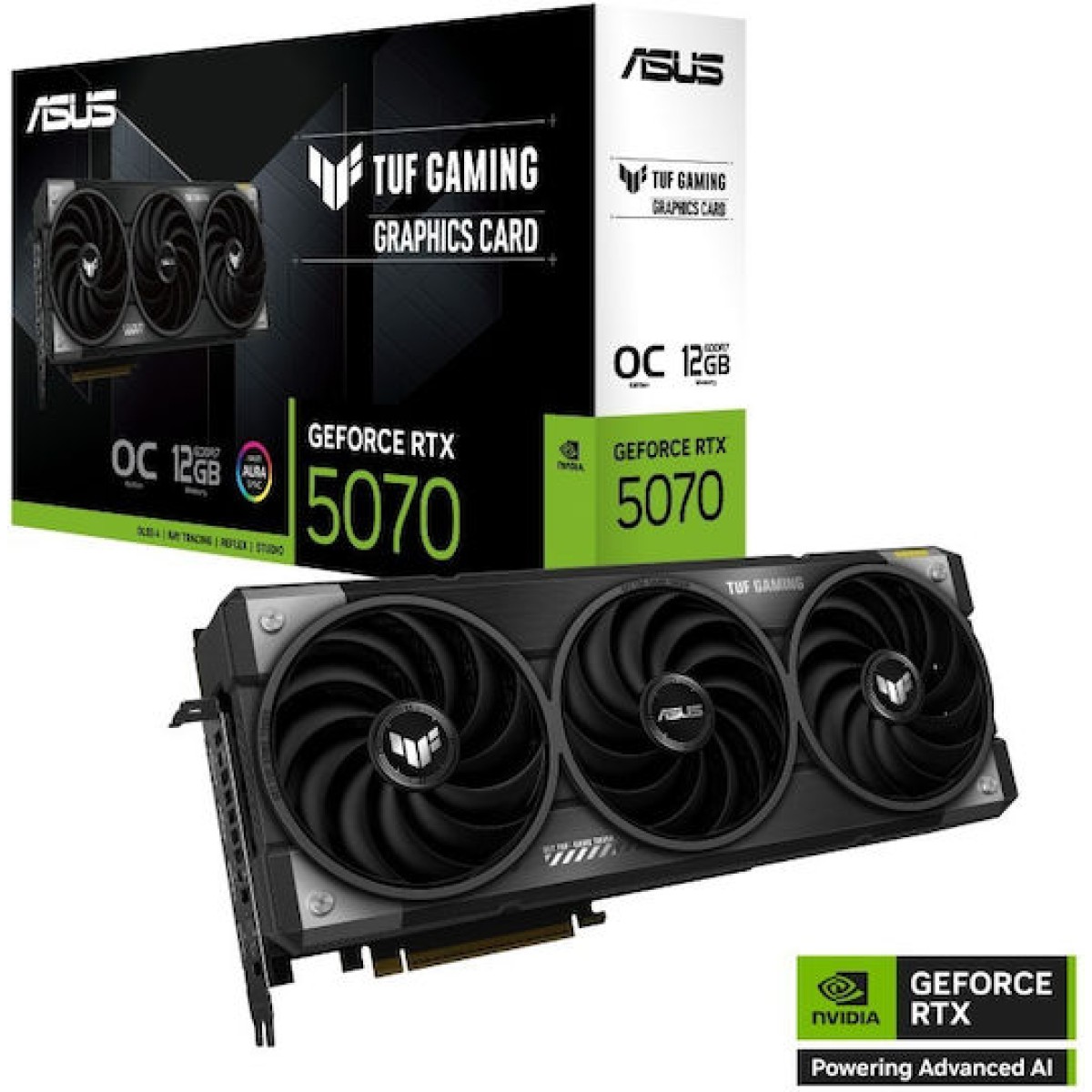 Asus GeForce RTX 5070 12GB GDDR7 TUF Gaming OC Κάρτα Γραφικών