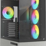 Sharkoon AK7 ARGB Gaming Midi Tower Κουτί Υπολογιστή με Πλαϊνό Παράθυρο Μαύρο