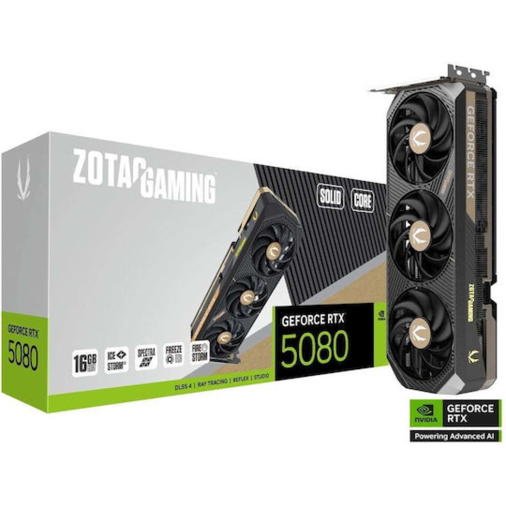 Zotac GeForce RTX 5080 16GB GDDR7 Solid Core Κάρτα Γραφικών