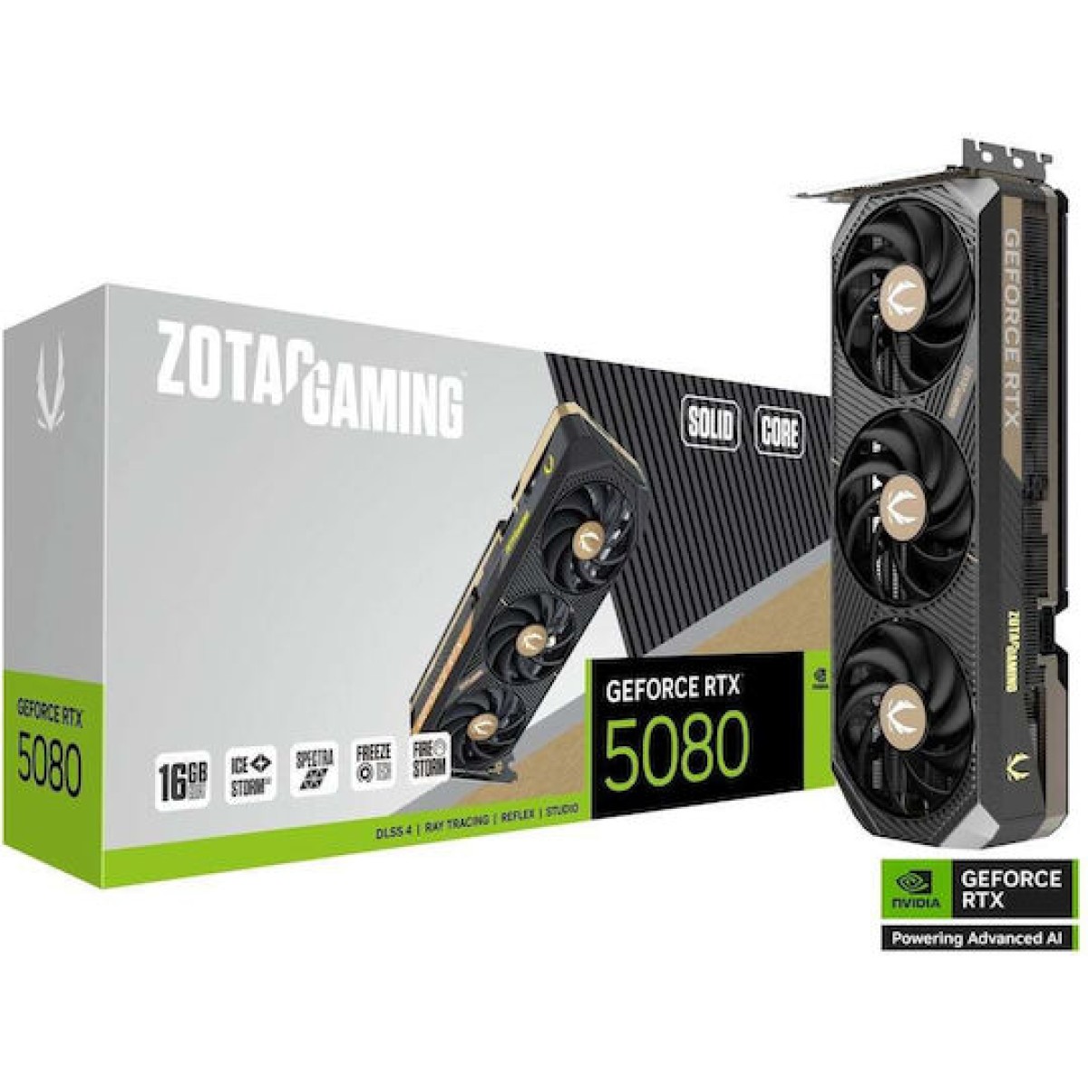 Zotac GeForce RTX 5080 16GB GDDR7 Solid Core Κάρτα Γραφικών