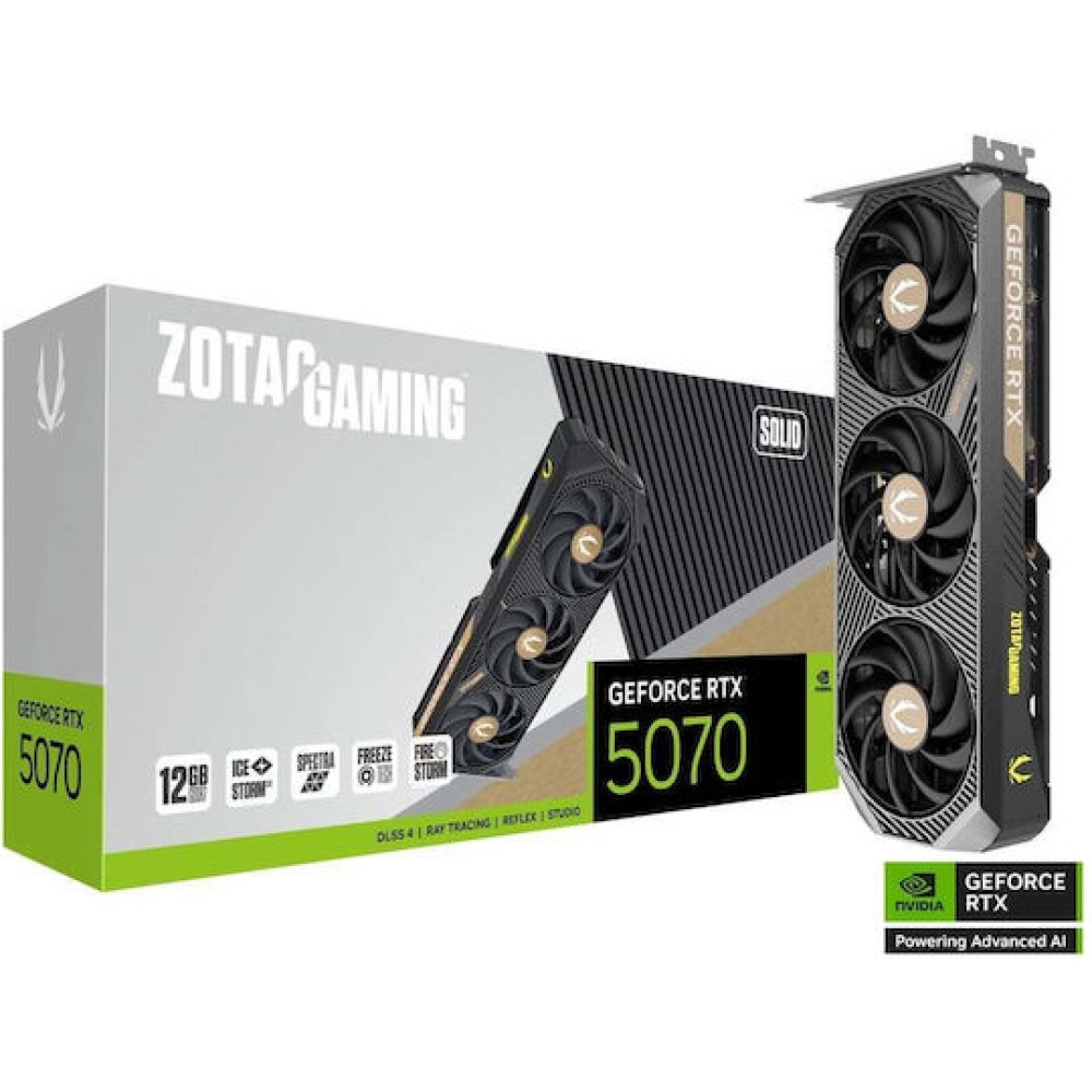 Zotac GeForce RTX 5070 12GB GDDR7 Solid Κάρτα Γραφικών