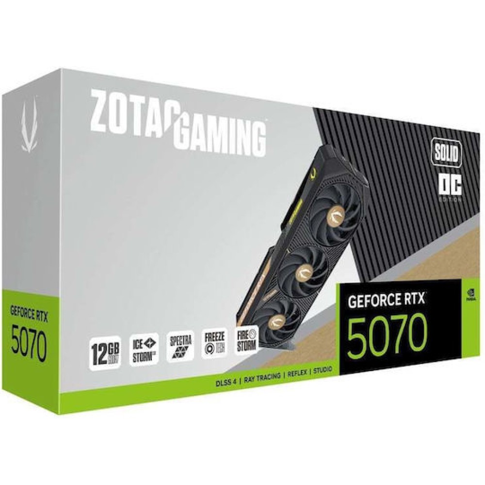 Zotac GeForce RTX 5070 12GB GDDR7 Solid OC Κάρτα Γραφικών