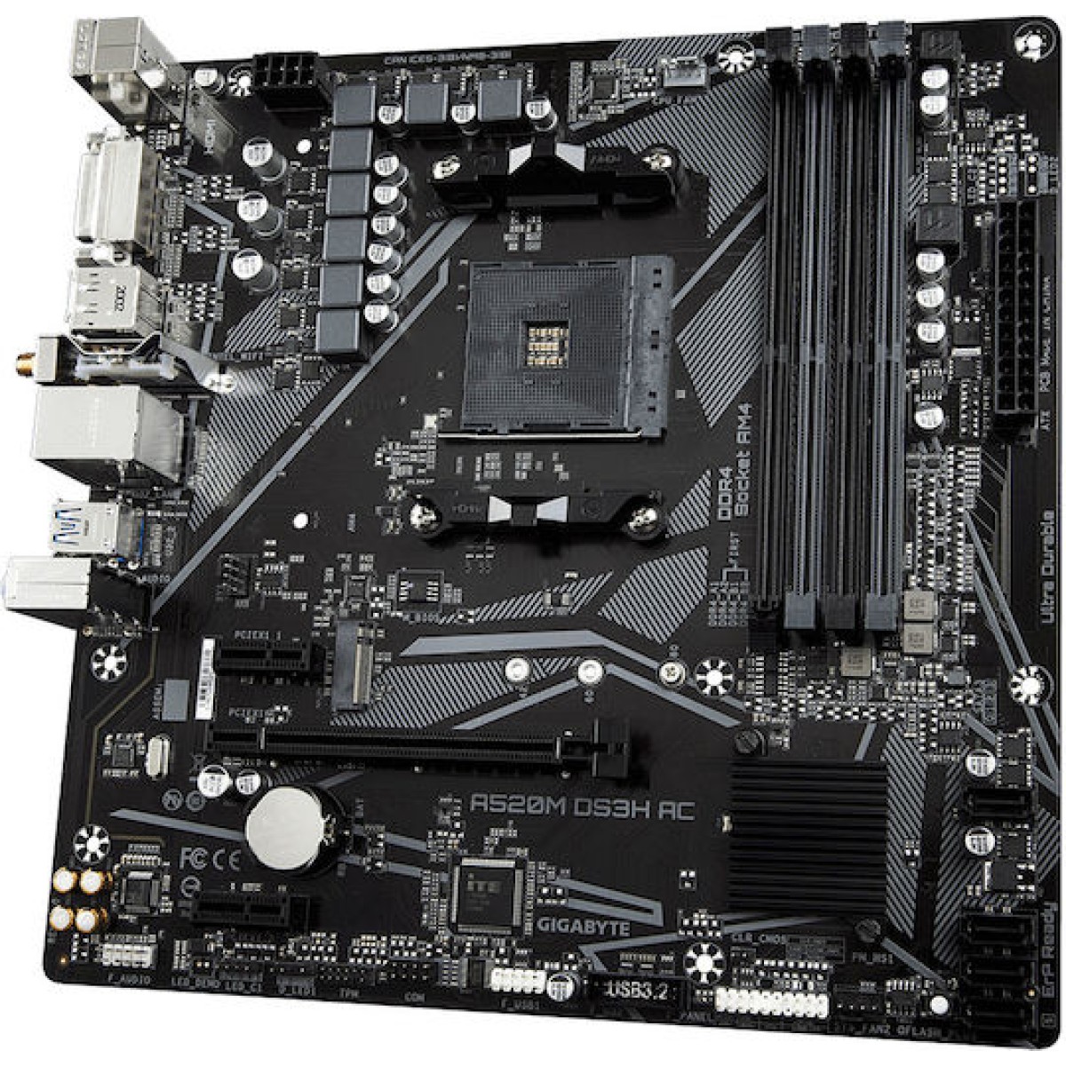 Gigabyte A520M DS3H AC rev. 1.x Wi-Fi Motherboard Micro ATX με AMD AM4 Socket