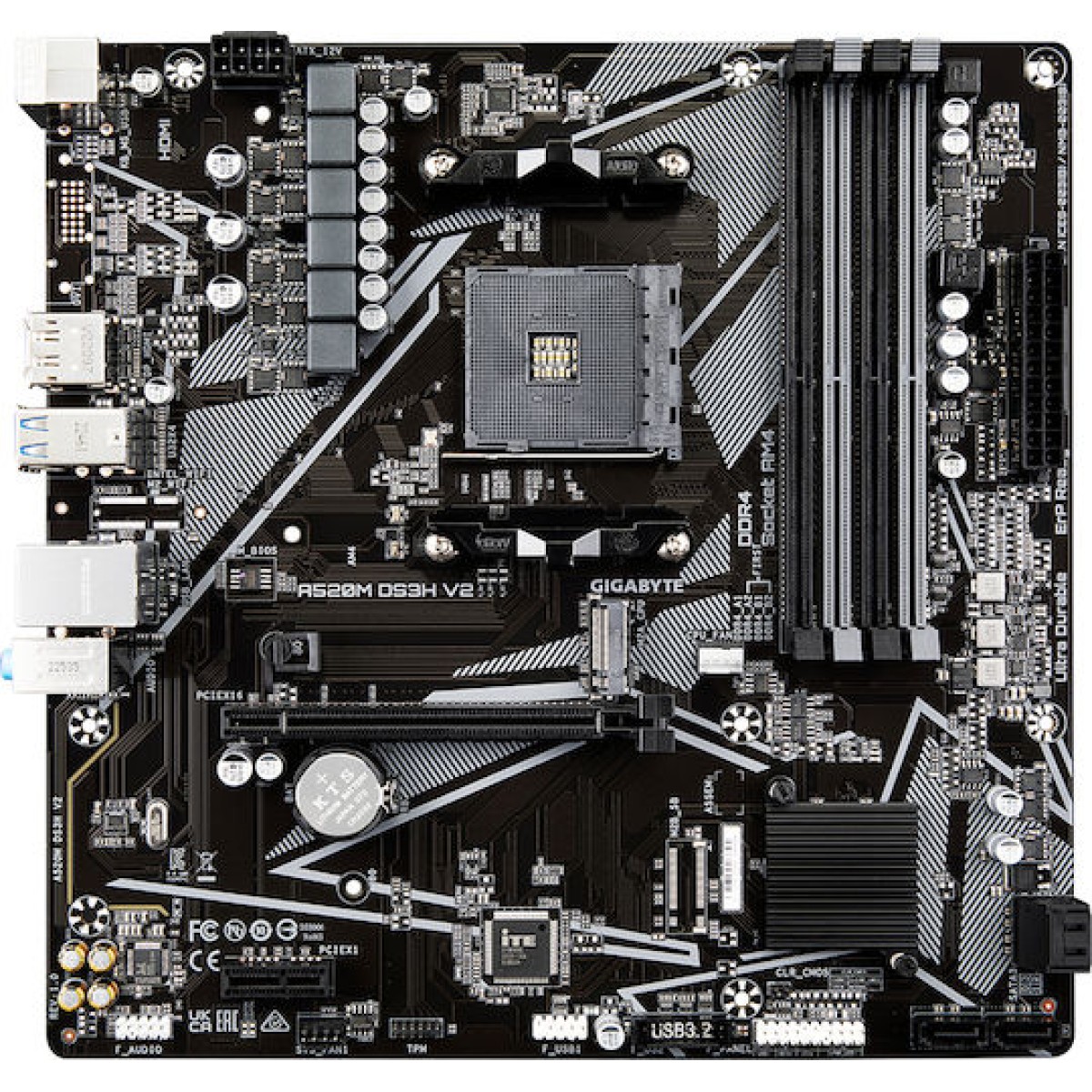 Gigabyte A520M DS3H V2 Motherboard Micro ATX με AMD AM4 Socket