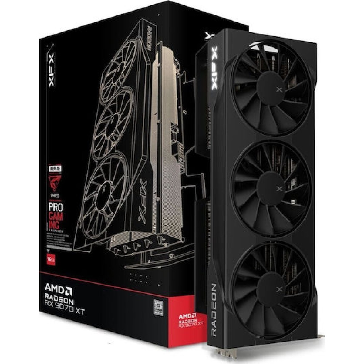 XFX Radeon RX 9070 XT 16GB GDDR6 Swift Gaming Triple Fan Κάρτα Γραφικών