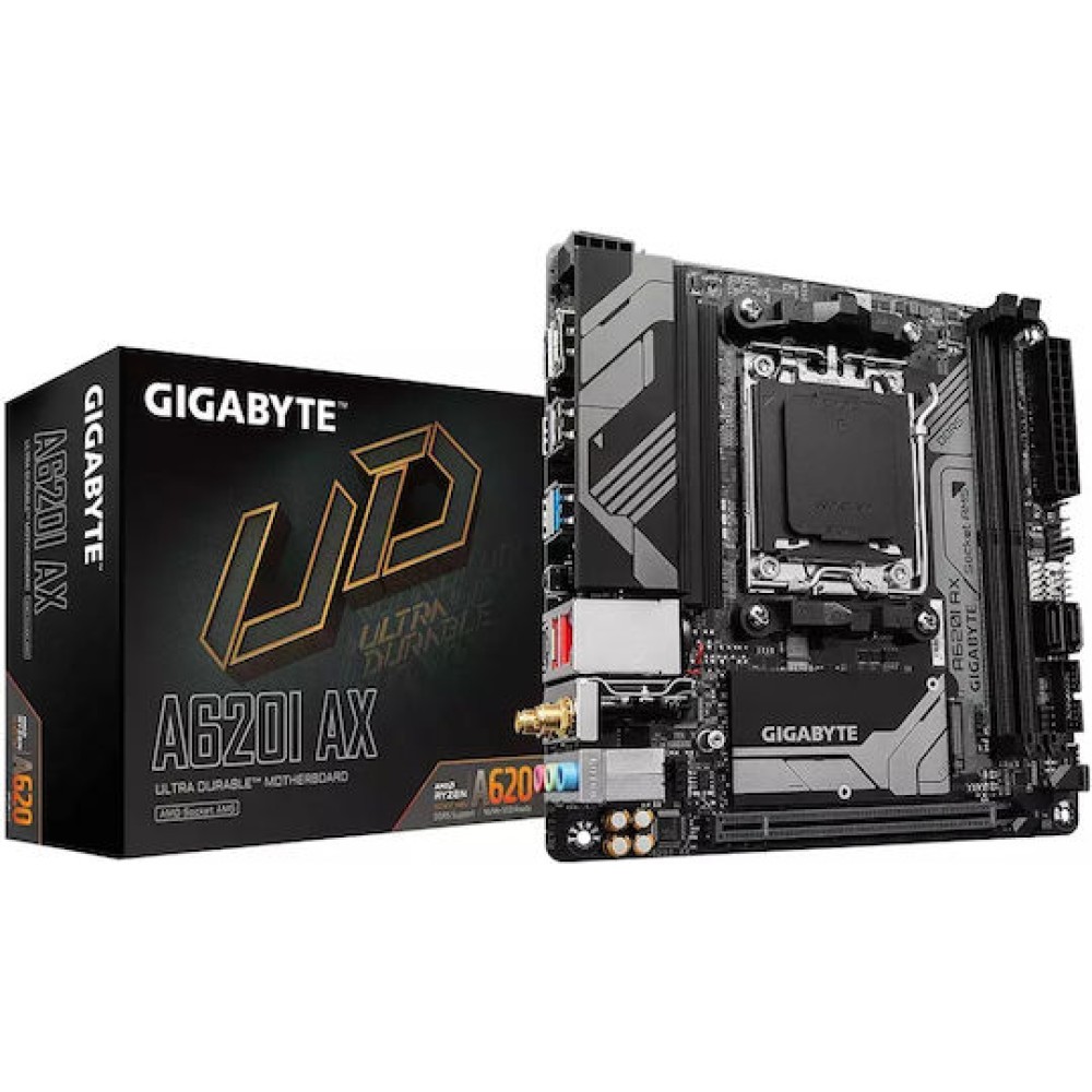 Gigabyte A620I AX rev. 1.0 Wi-Fi Motherboard Mini ITX με AMD AM5 Socket A620I
