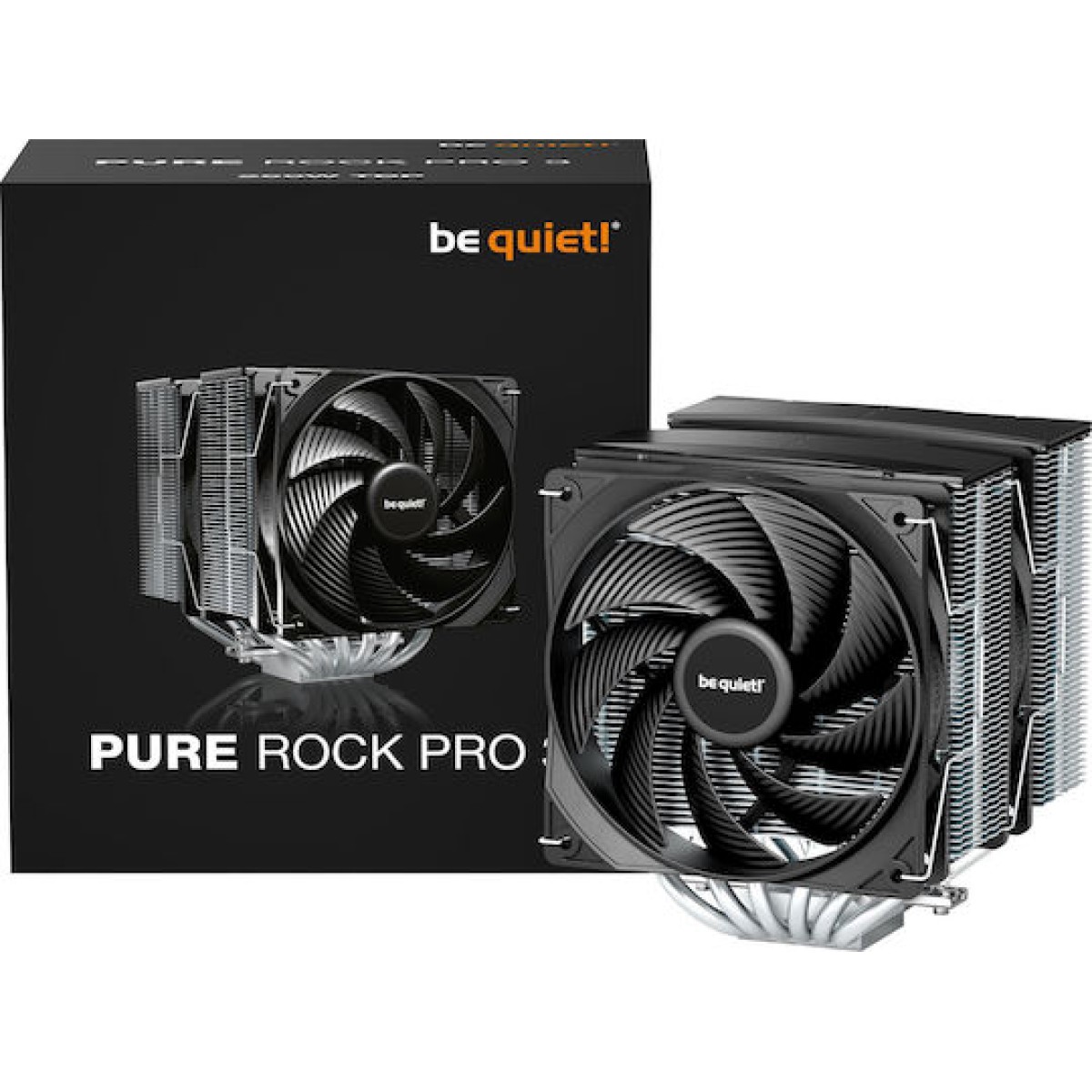 Be Quiet Pure Rock Pro 3 Ψύκτρα Επεξεργαστή Διπλού Ανεμιστήρα για Socket AM4/AM5/1200/115x/1700 Ασημί