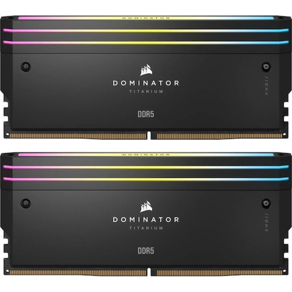 Corsair Dominator Titanium RGB XMP DDR5 32GB RAM με 2x16GB Modules και Ταχύτητα 6600 για Desktop