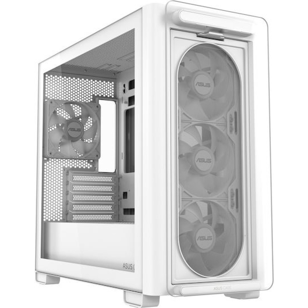 Asus A23 Plus Gaming Midi Tower Κουτί Υπολογιστή με Πλαϊνό Παράθυρο και RGB Φωτισμό Λευκό