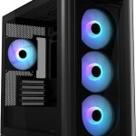 Asus A23 Plus Gaming Midi Tower Κουτί Υπολογιστή με Πλαϊνό Παράθυρο και RGB Φωτισμό Μαύρο