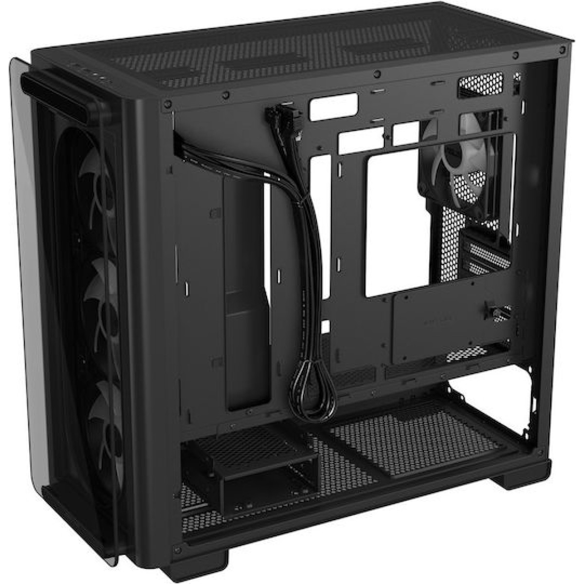 Asus A23 Plus Gaming Midi Tower Κουτί Υπολογιστή με Πλαϊνό Παράθυρο και RGB Φωτισμό Μαύρο