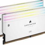 Corsair Dominator Titanium RGB XMP White DDR5 32GB RAM με 2x16GB Modules και Ταχύτητα 6600 για Desktop