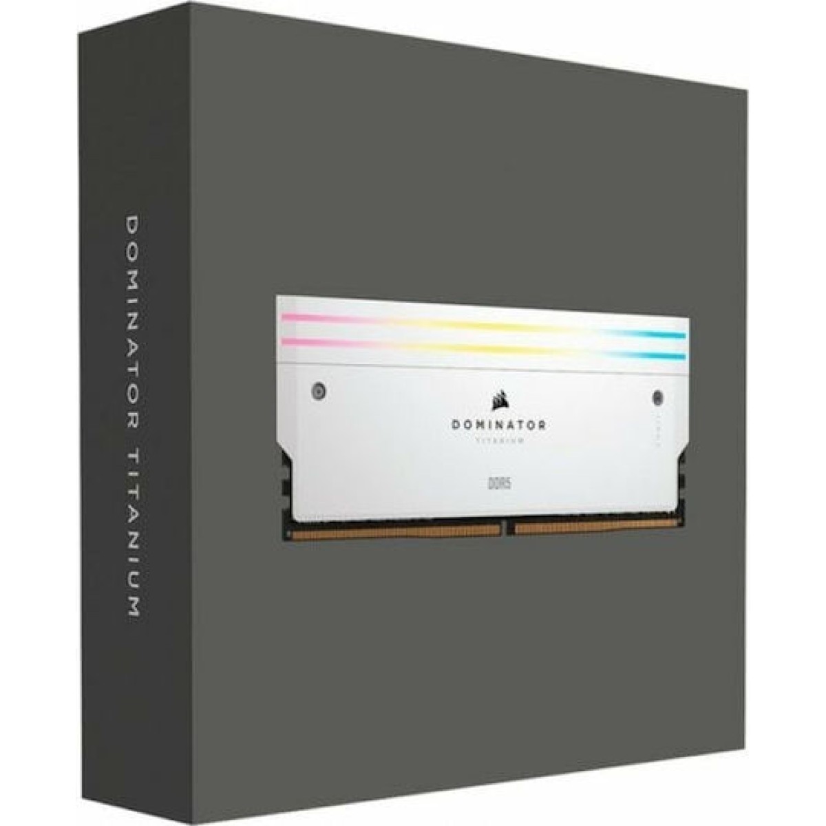 Corsair Dominator Titanium RGB XMP White DDR5 32GB RAM με 2x16GB Modules και Ταχύτητα 6600 για Desktop