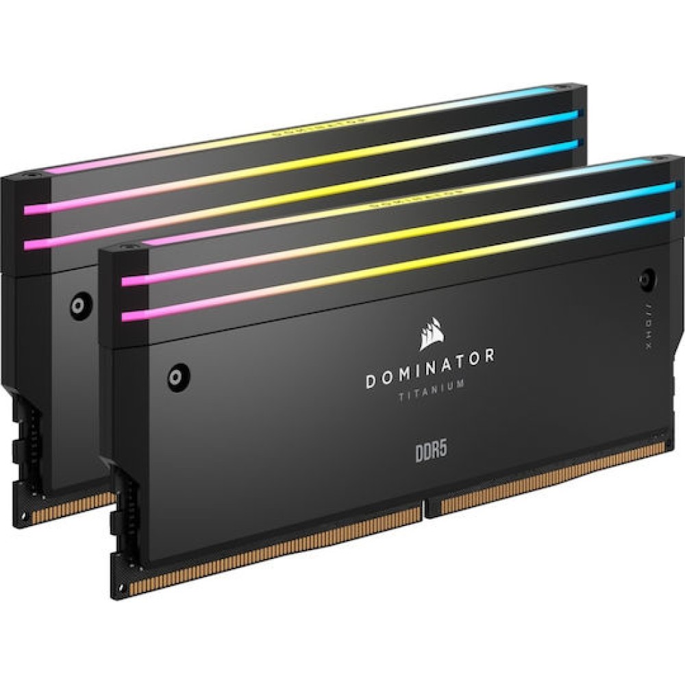 Corsair Dominator Titanium RGB DDR5 96GB RAM με 2x48GB Modules και Ταχύτητα 6400 για Desktop