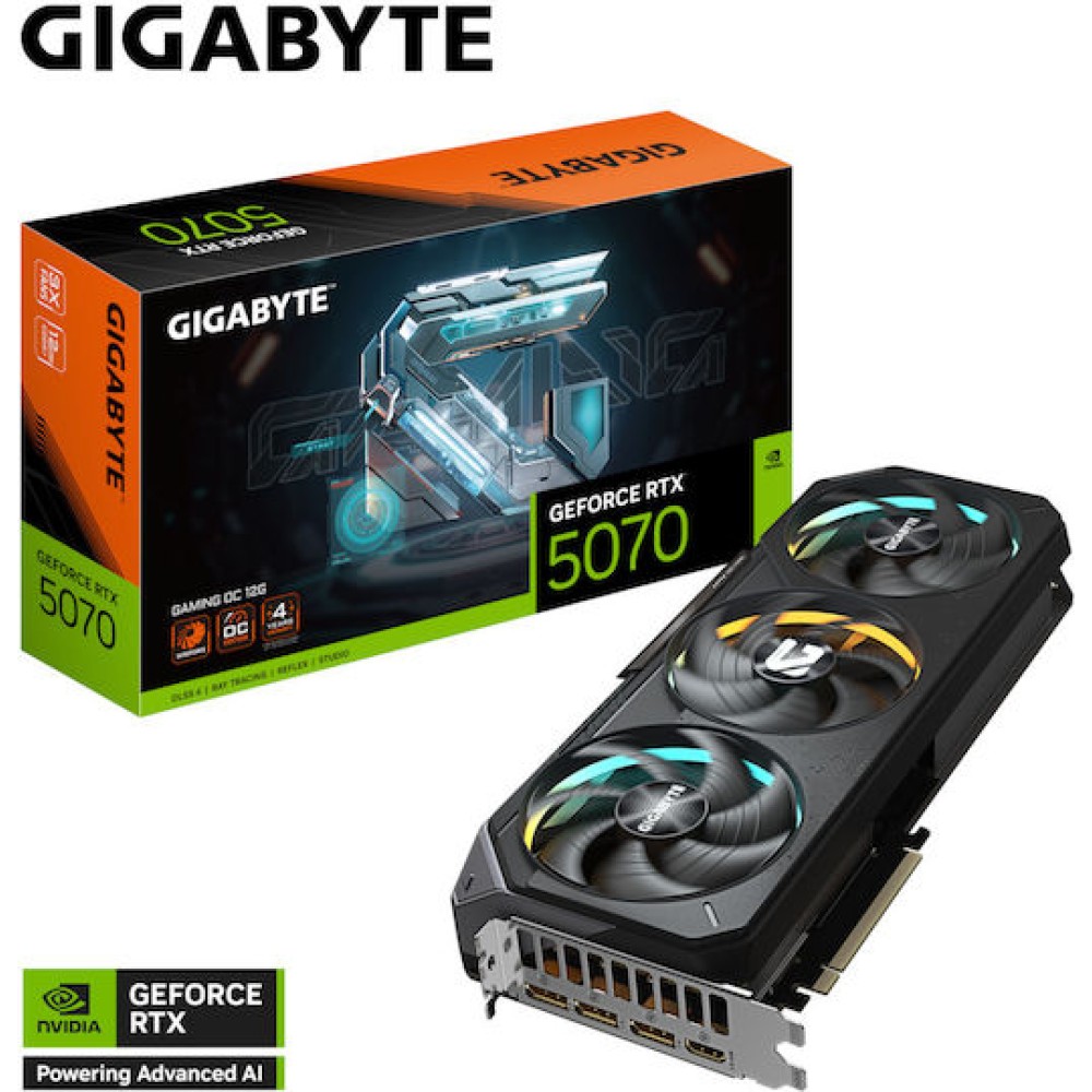 Gigabyte GeForce RTX 5070 12GB GDDR7 GAMING OC Κάρτα Γραφικών