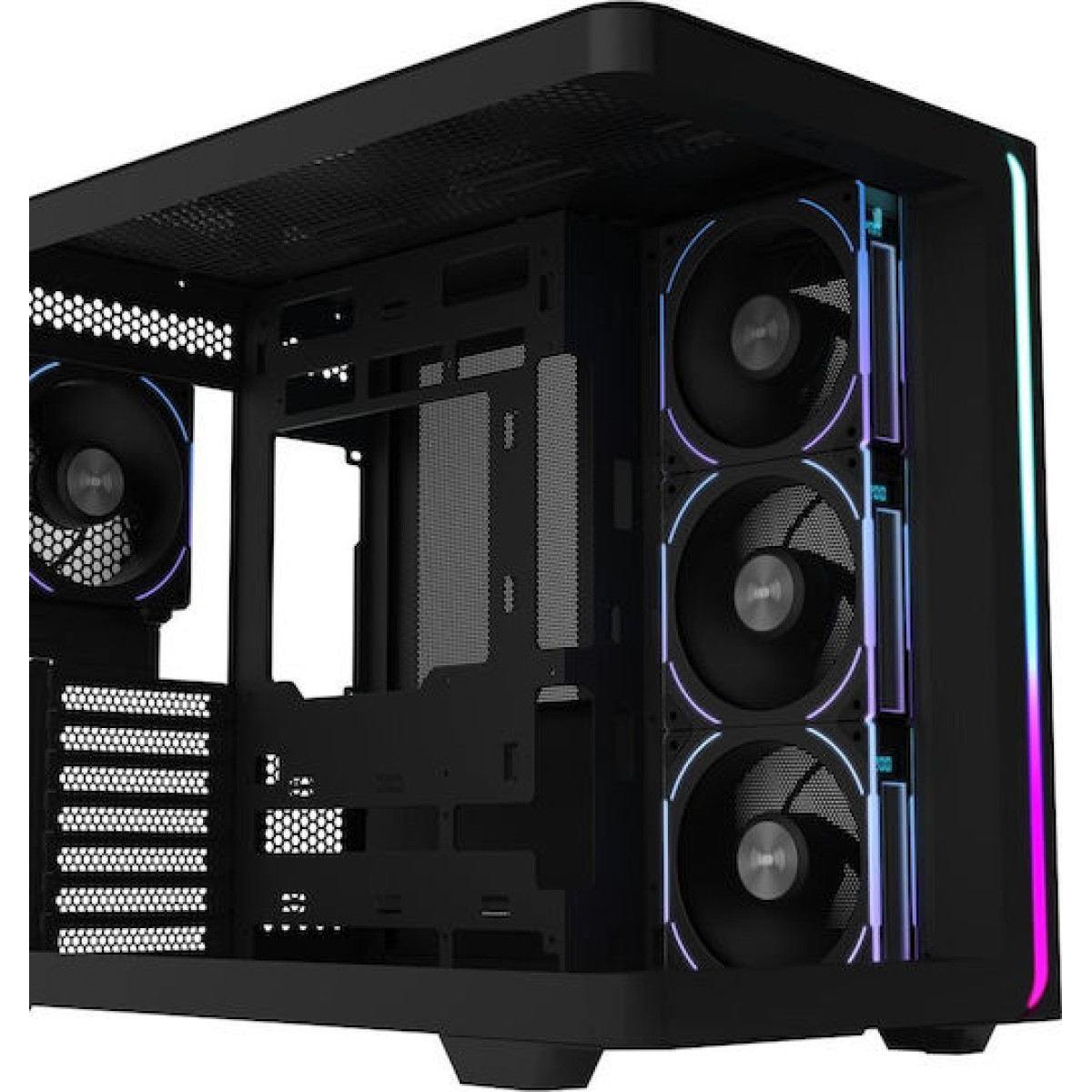 FSP/Fortron M580 Plus Gaming Midi Tower Κουτί Υπολογιστή με Πλαϊνό Παράθυρο και RGB Φωτισμό Μαύρο