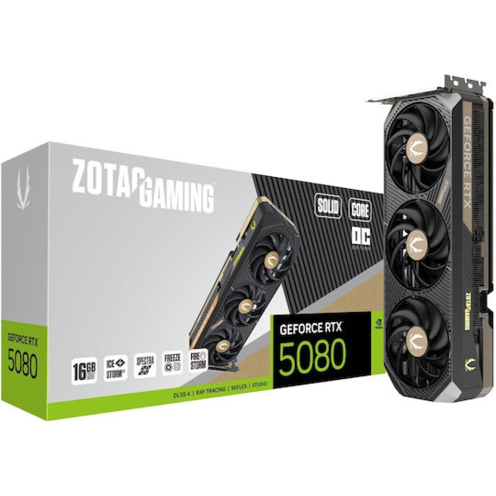 Zotac GeForce RTX 5080 16GB GDDR7 Solid Core OC Κάρτα Γραφικών