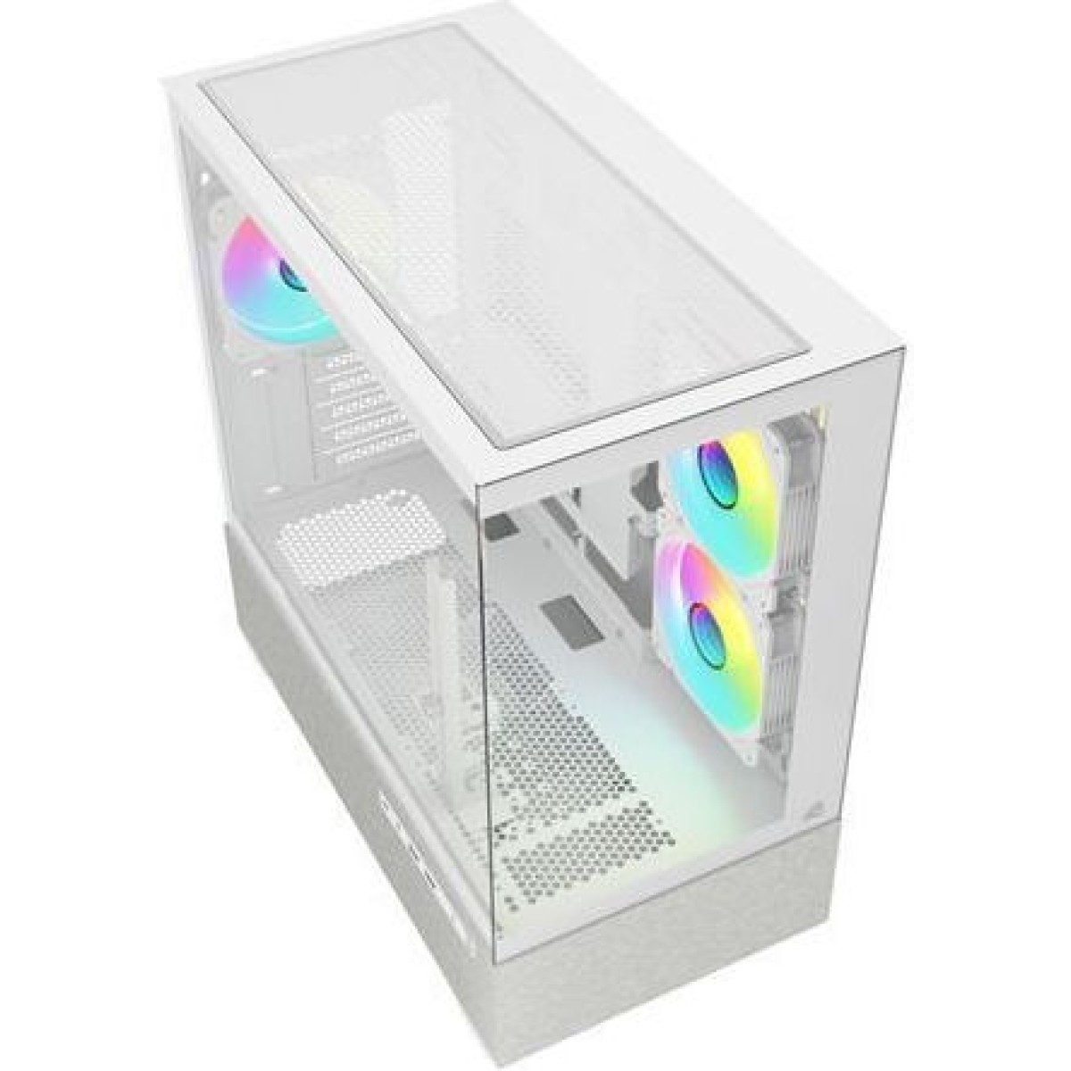 Sharkoon MK7 ARGB Gaming Mini Tower Κουτί Υπολογιστή με Πλαϊνό Παράθυρο Λευκό