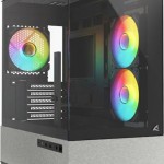 Sharkoon MK7 ARGB Gaming Mini Tower Κουτί Υπολογιστή με Πλαϊνό Παράθυρο Μαύρο