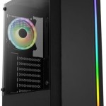 Sharkoon MK7 ARGB Gaming Mini Tower Κουτί Υπολογιστή με Πλαϊνό Παράθυρο Μαύρο