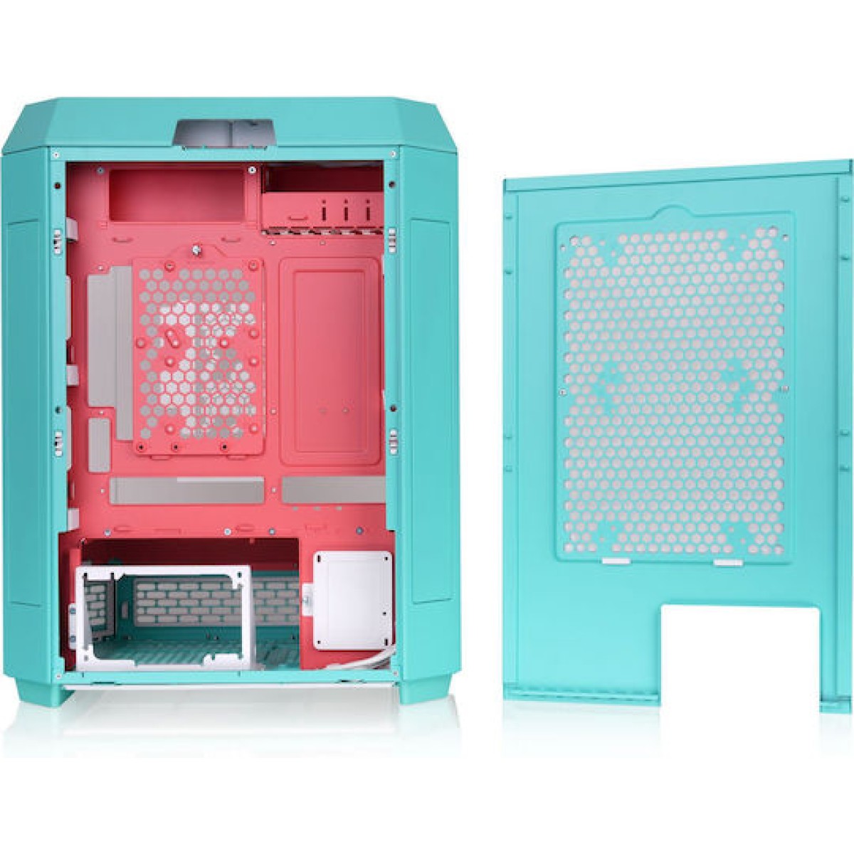 Thermaltake The Tower 600 Gaming Midi Tower Κουτί Υπολογιστή με Πλαϊνό Παράθυρο Mint Strawberry