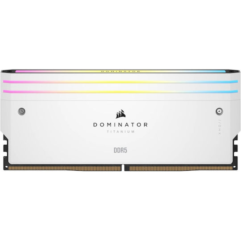 Corsair Dominator Titanium RGB XMP White DDR5 64GB RAM με 2x32GB Modules και Ταχύτητα 6400 για Desktop