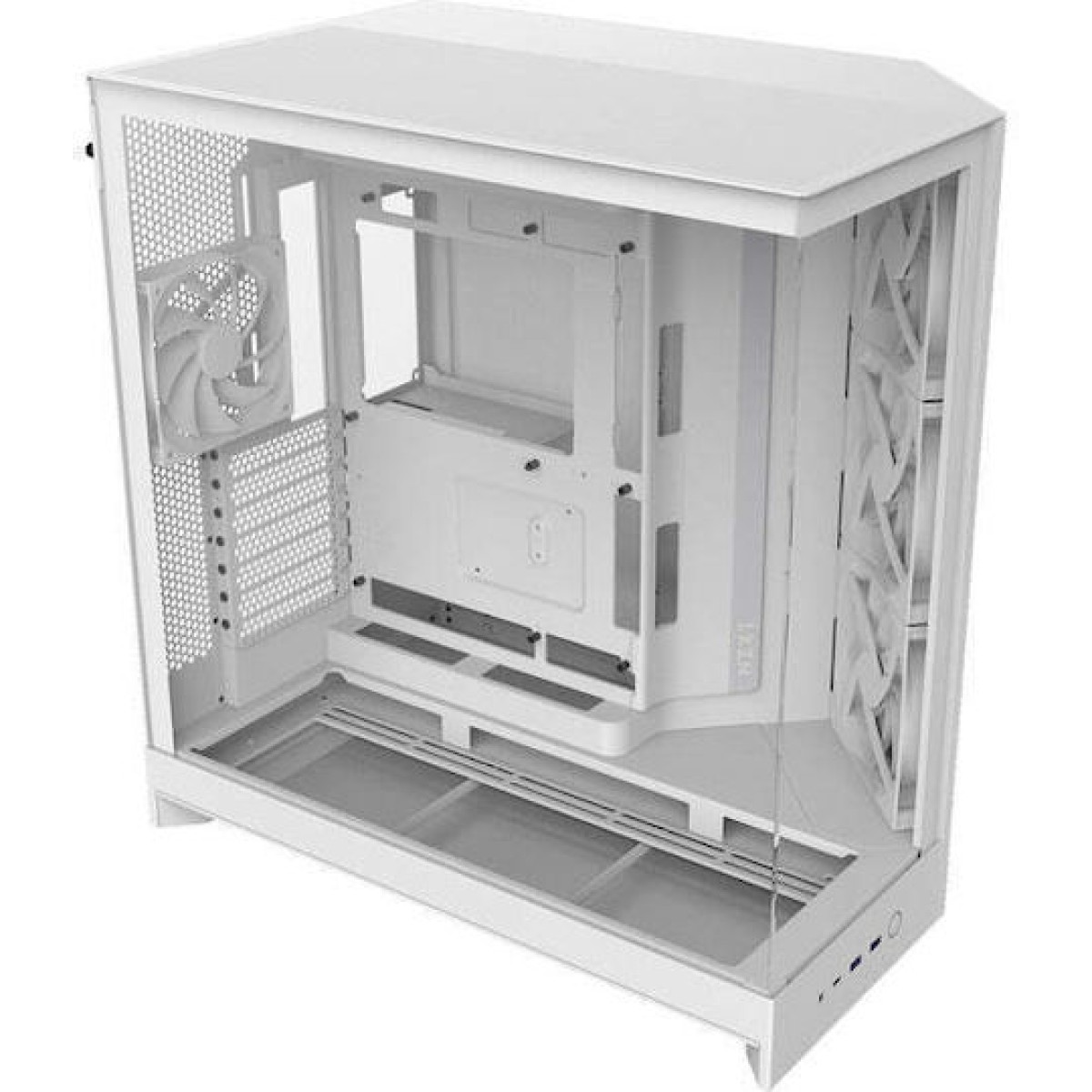 NZXT H9 Flow Gaming Midi Tower Κουτί Υπολογιστή με Πλαϊνό Παράθυρο Λευκό