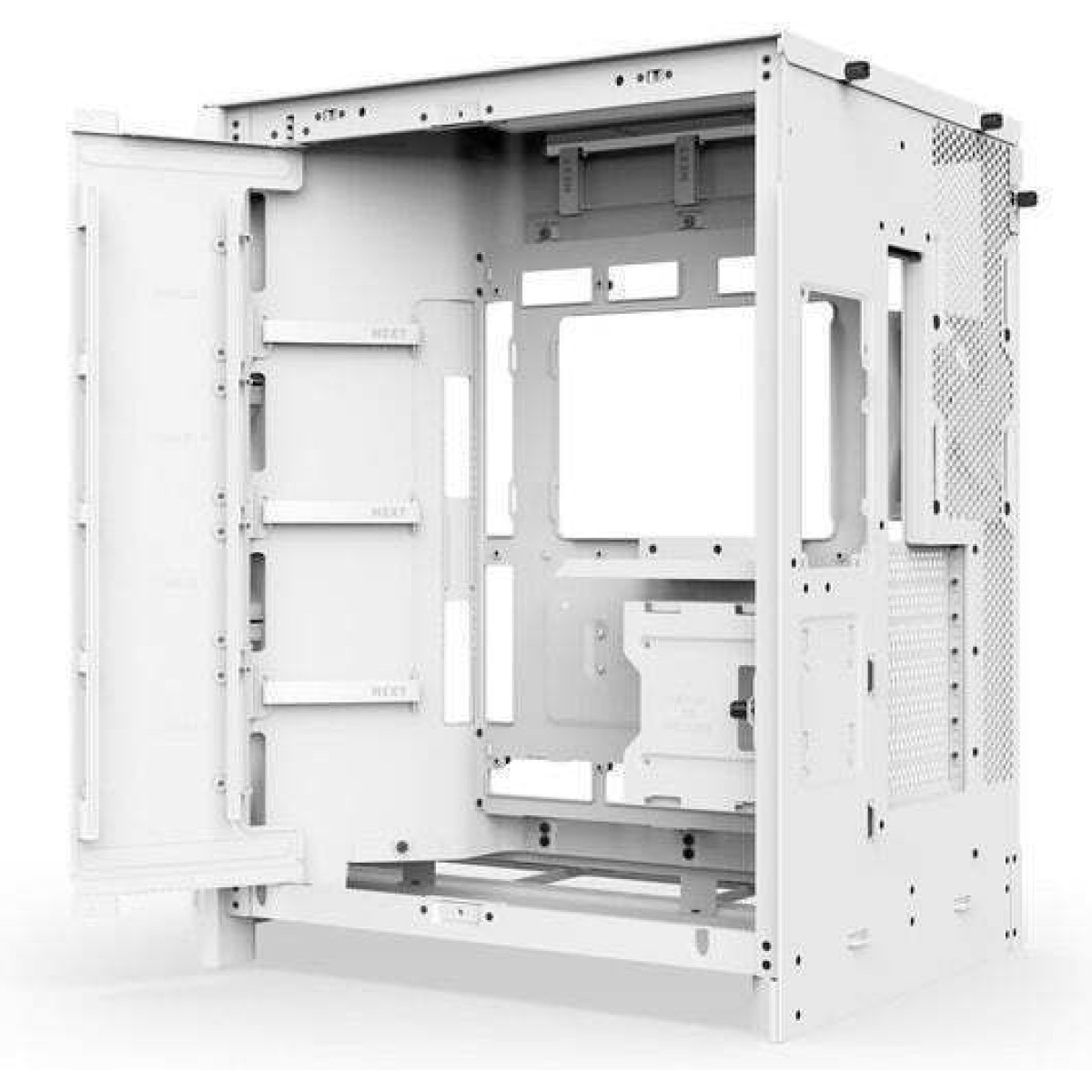 NZXT H9 Flow Gaming Midi Tower Κουτί Υπολογιστή με Πλαϊνό Παράθυρο Λευκό