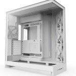 NZXT H9 Flow Gaming Midi Tower Κουτί Υπολογιστή με Πλαϊνό Παράθυρο Λευκό