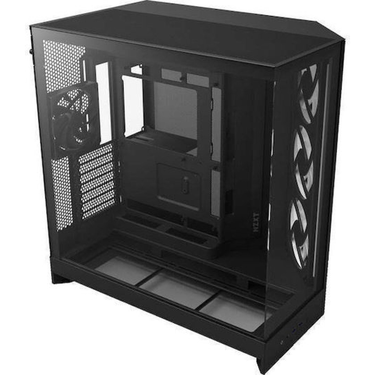 NZXT H9 Flow RGB Gaming Midi Tower Κουτί Υπολογιστή με Πλαϊνό Παράθυρο Μαύρο