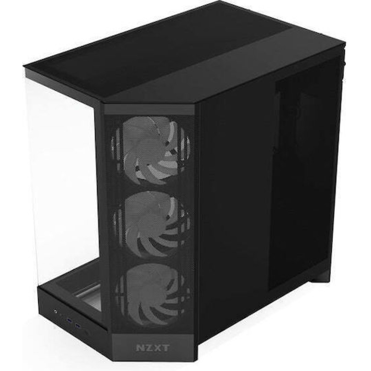 NZXT H9 Flow RGB Gaming Midi Tower Κουτί Υπολογιστή με Πλαϊνό Παράθυρο Μαύρο