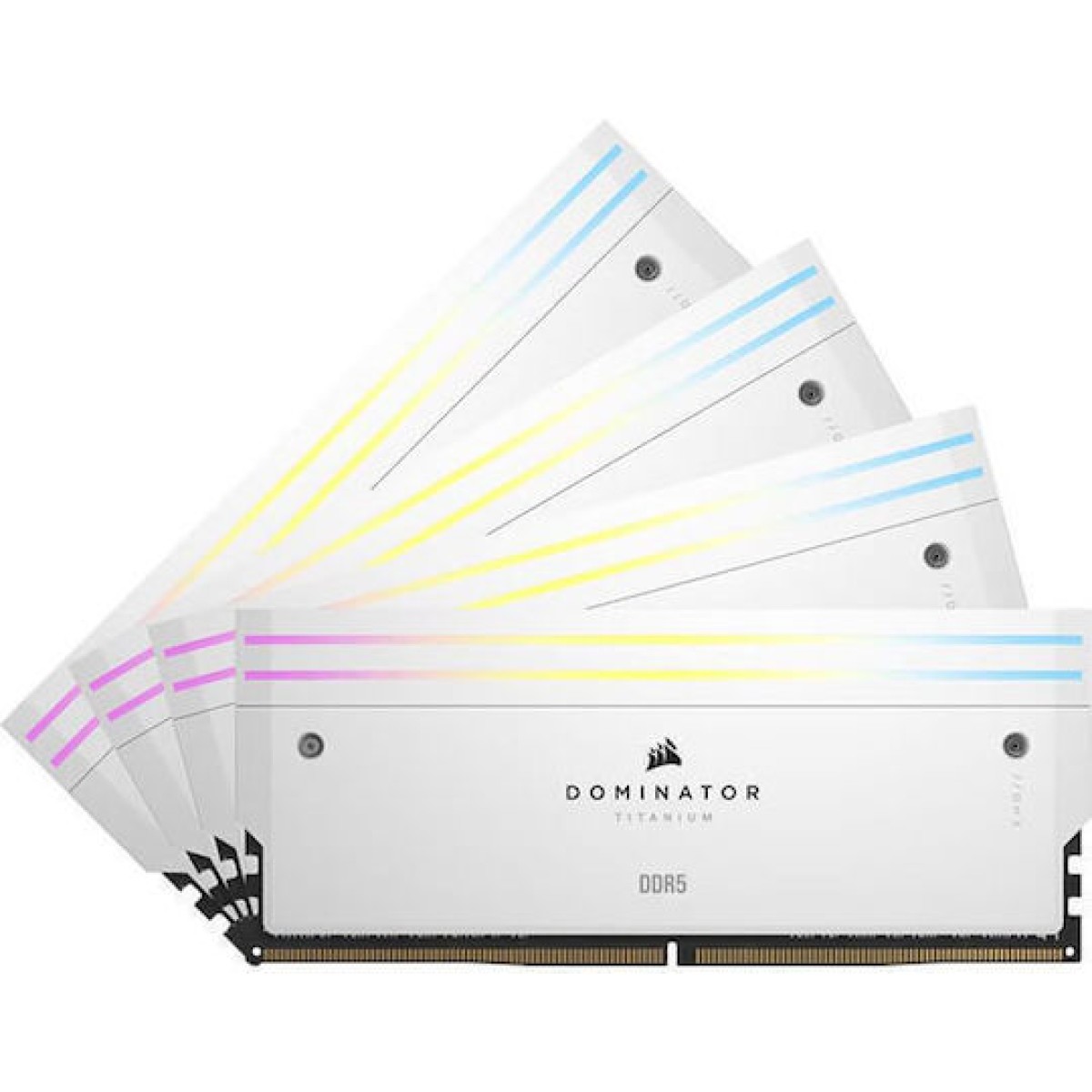 Corsair Dominator Titanium RGB XMP White DDR5 64GB RAM με 4x16GB Modules και Ταχύτητα 6400 για Desktop