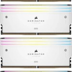 Corsair Dominator Titanium RGB XMP White DDR5 64GB RAM με 4x16GB Modules και Ταχύτητα 6400 για Desktop