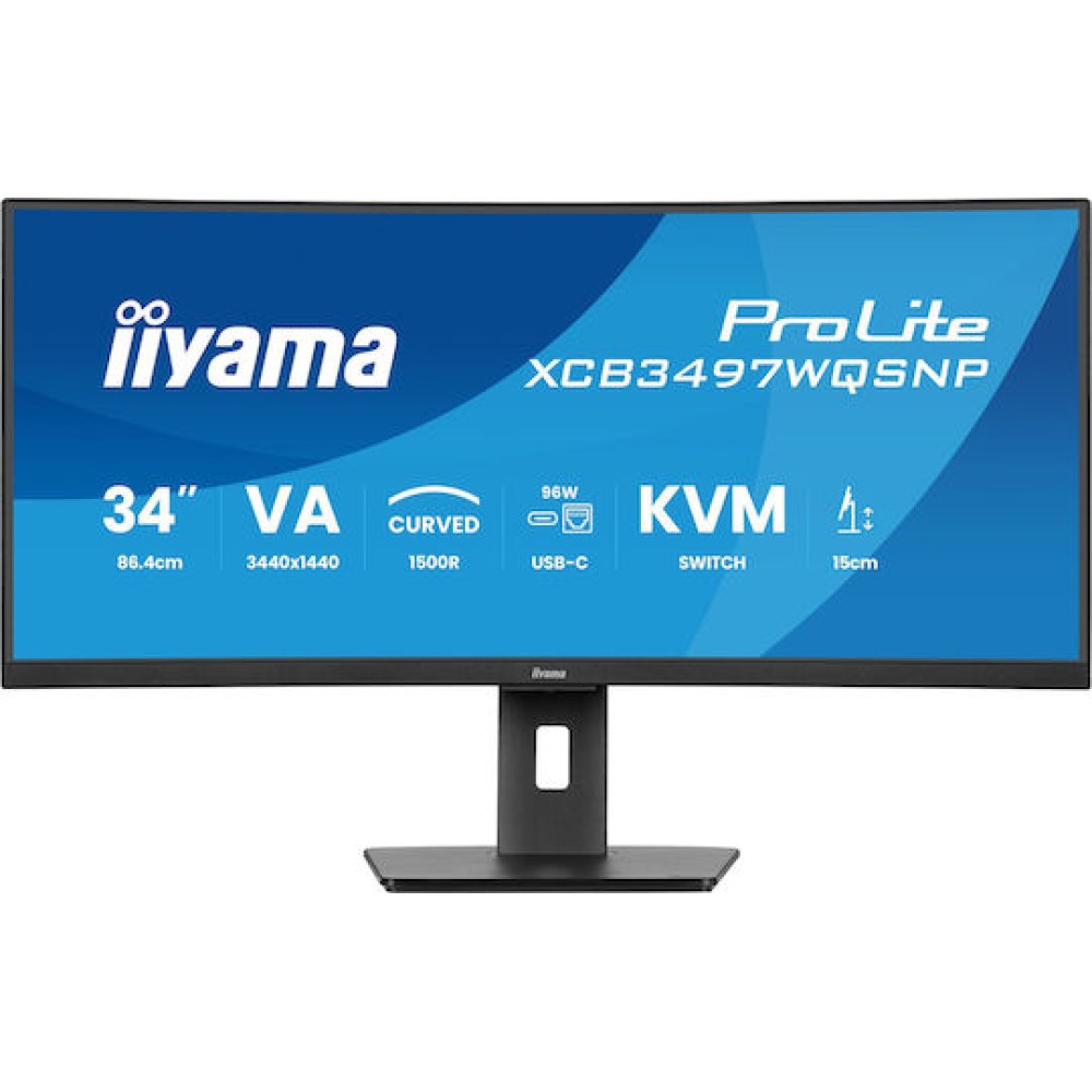 Iiyama Prolite XCB3497WQSNP-B1 Ultrawide VA Curved Monitor 34