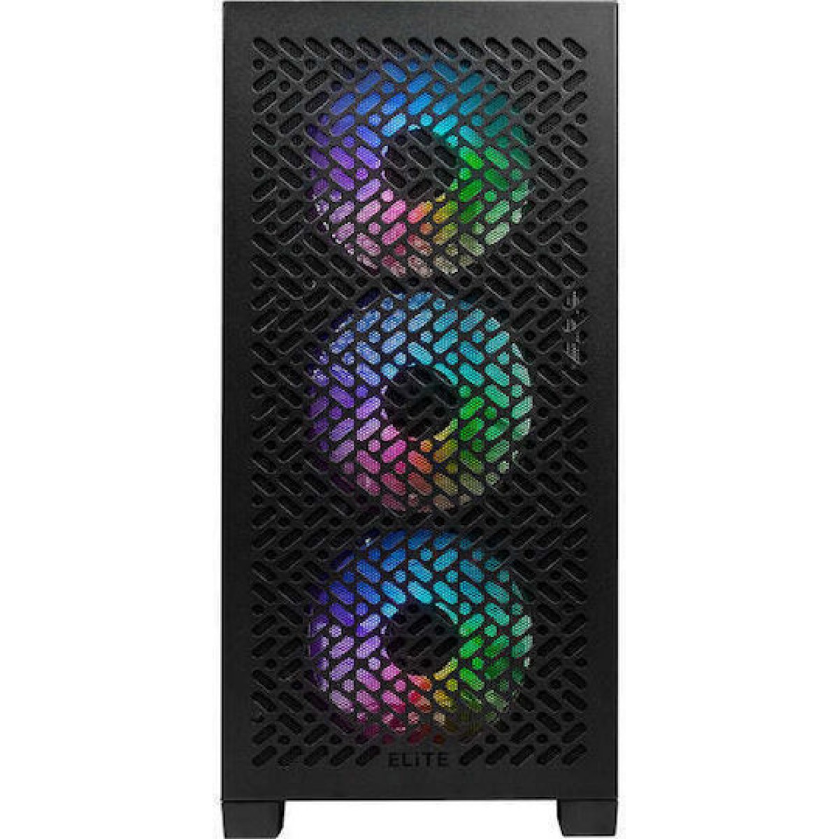 CoolerMaster Elite 302 Gaming Midi Tower Κουτί Υπολογιστή με Πλαϊνό Παράθυρο και ARGB Φωτισμό Μαύρο