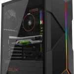 Krux Astral Gaming Midi Tower Κουτί Υπολογιστή με Πλαϊνό Παράθυρο και RGB Φωτισμό Μαύρο