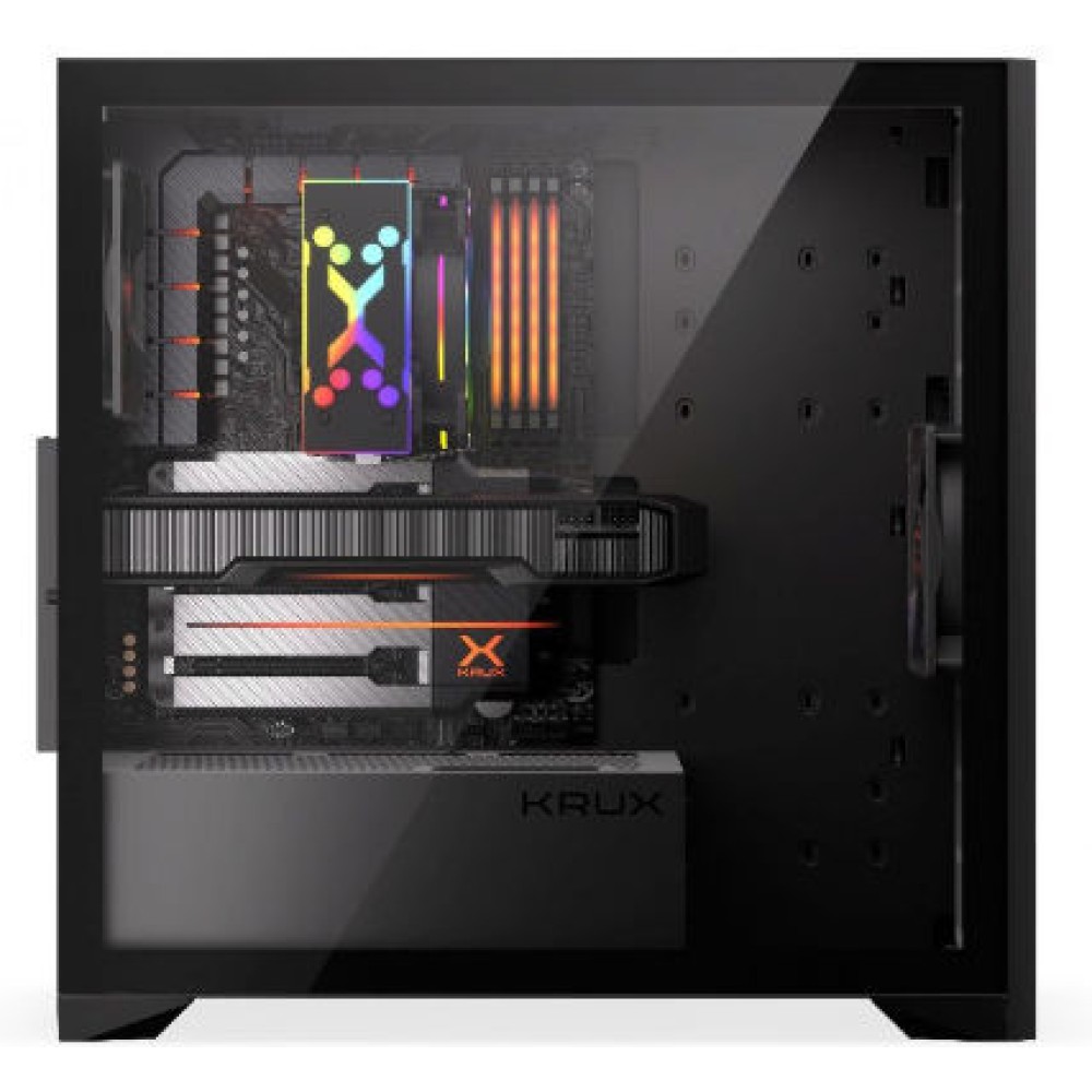Krux Palum Midi Tower Κουτί Υπολογιστή με Πλαϊνό Παράθυρο Μαύρο